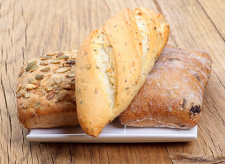 spiced bread on wood