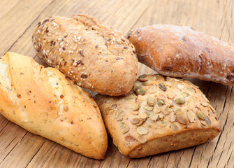 spiced bread on wood