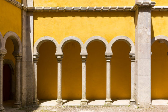 Yellow castle  wall
