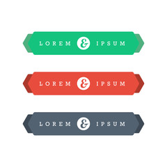 Stylized minimal flat sign in three colors. Vector graphic template.