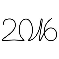 Happy new year 2016 text design