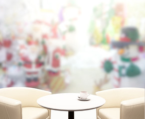 Wood Table Top Background In Holiday