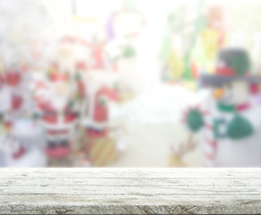 Naklejka na ściany i meble Wood Table Top Background In Holiday