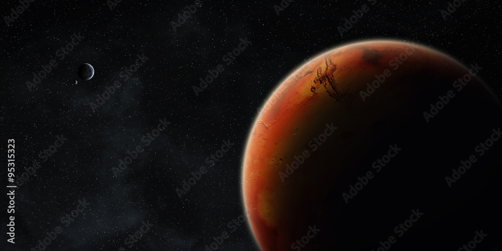 Poster view of planet mars