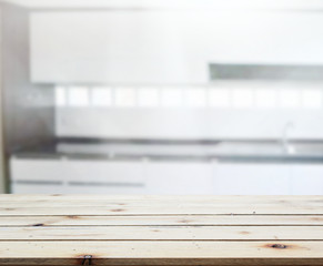 Table Top And Blur Interior of Background