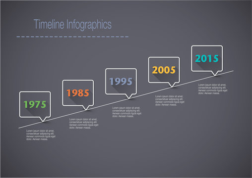 Timeline Infographic with pointers and text