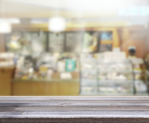 Table Top And Blur Interior of Background
