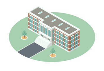 Administrative Building in Isometric Projection