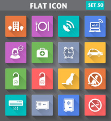 Vector application Hotel Services and Facilities Icons. Set 2 in