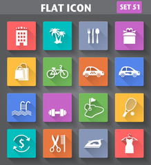 Vector application Hotel Services and Facilities Icons. Set 3 in