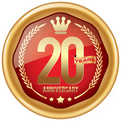 20 years anniversary icon