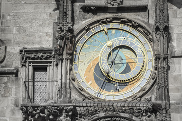 Astronomical clock from Prague city, Czech Republic