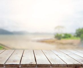 Table Top And Blur Nature of Background