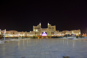 The Capital of Kazakhstan a Astana city. Night shoot.
