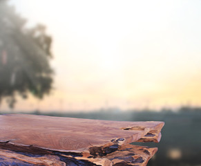 Table Top And Blur Nature of Background