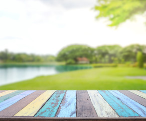 Table Top And Blur Nature of Background