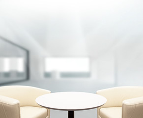 Table Top And Blur Office of Background