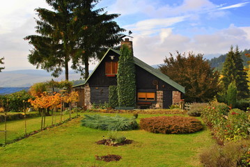 Fototapeta na wymiar Dom w ogrodzie