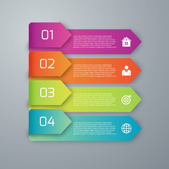 Vector illustration infographics four options
