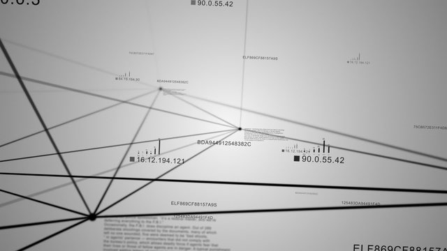 Cloud Plexus Computed Loop Technology Line Dot White Economy Business