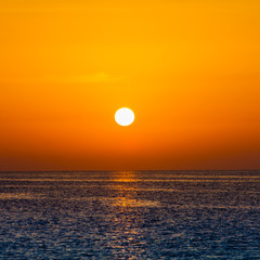 Beautiful sunset over the sea. beauty landscape. Wonderful sunri