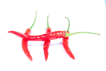 red hot chili pepper isolated on a white background
