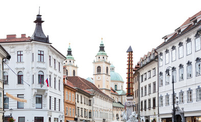 The buildings is Ljubljana, Slovenia.