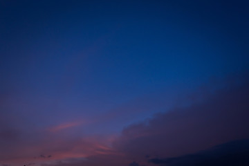 twilight sky background, blue sunset sky with cloud