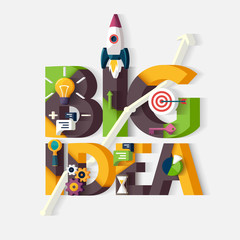 Big Idea concept. Typographic poster.