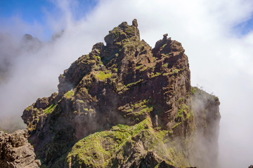 Hiking tail passge - colorful volcanic mountain landscape