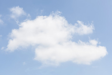White fluffy clouds over the blue sky.