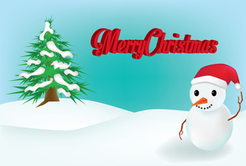 Vector - Snow Man  background