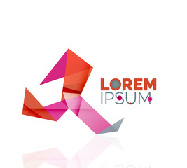Logo, abstract geometric business icon
