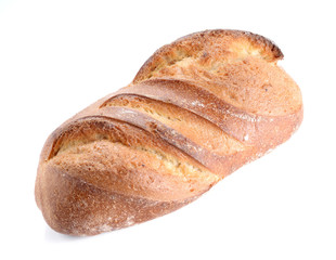 Great bread placed on white background.