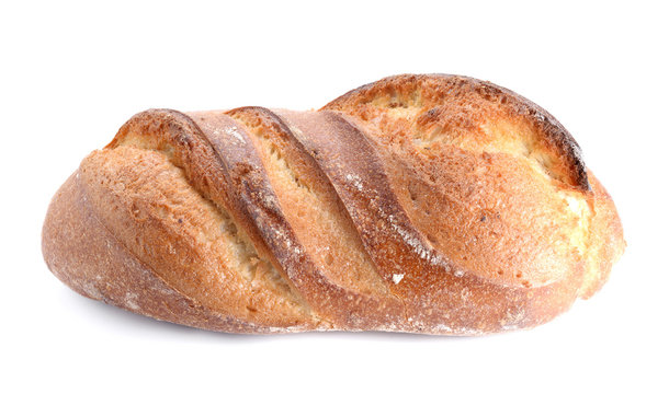 Great bread placed on white background.