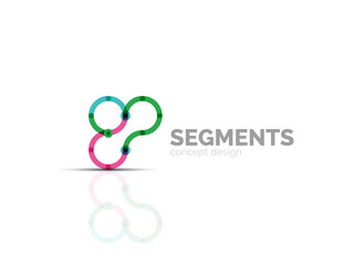 Vector outline minimal abstract geometric logo