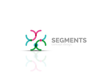 Vector outline minimal abstract geometric logo