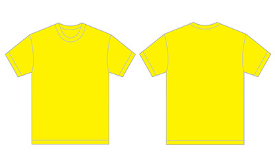 Yellow Shirt Design Template For Men