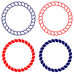 Circle rope vector line art isolated