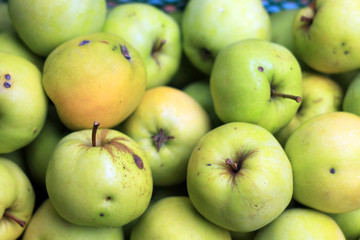 Фон зеленых яблок