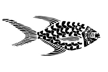 Monochrome stylized Fish