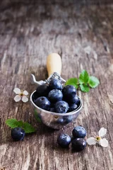 Foto op Plexiglas ripe blueberries © saharosa
