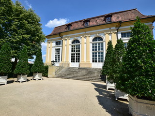 Fototapeta na wymiar Historic conservatory (Orangerie) in the town of Ansbach, near Nuremberg, Nürnberg, Germany