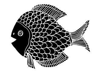 Monochrome stylized Fish