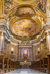 Fototapeta na wymiar Chorus of Basilica Il Gesu, Rome, Italy