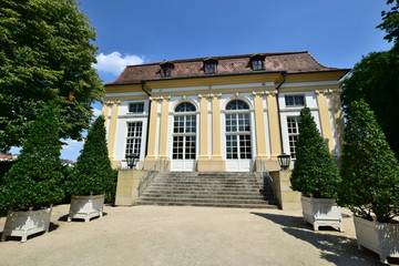 Fototapeta na wymiar Historic conservatory (Orangerie) in the town of Ansbach, near Nuremberg, Nürnberg, Germany