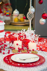 Romantic holiday table setting.