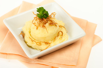 Mash potato with fried onion