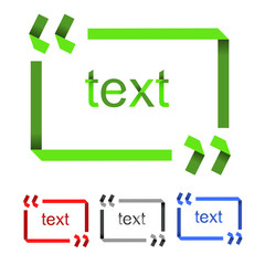 green, red, gray, blue vector element quote bubble