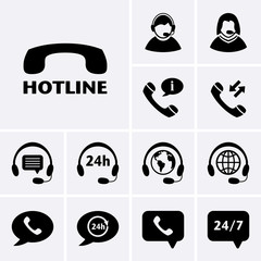 Hotline Support Icons